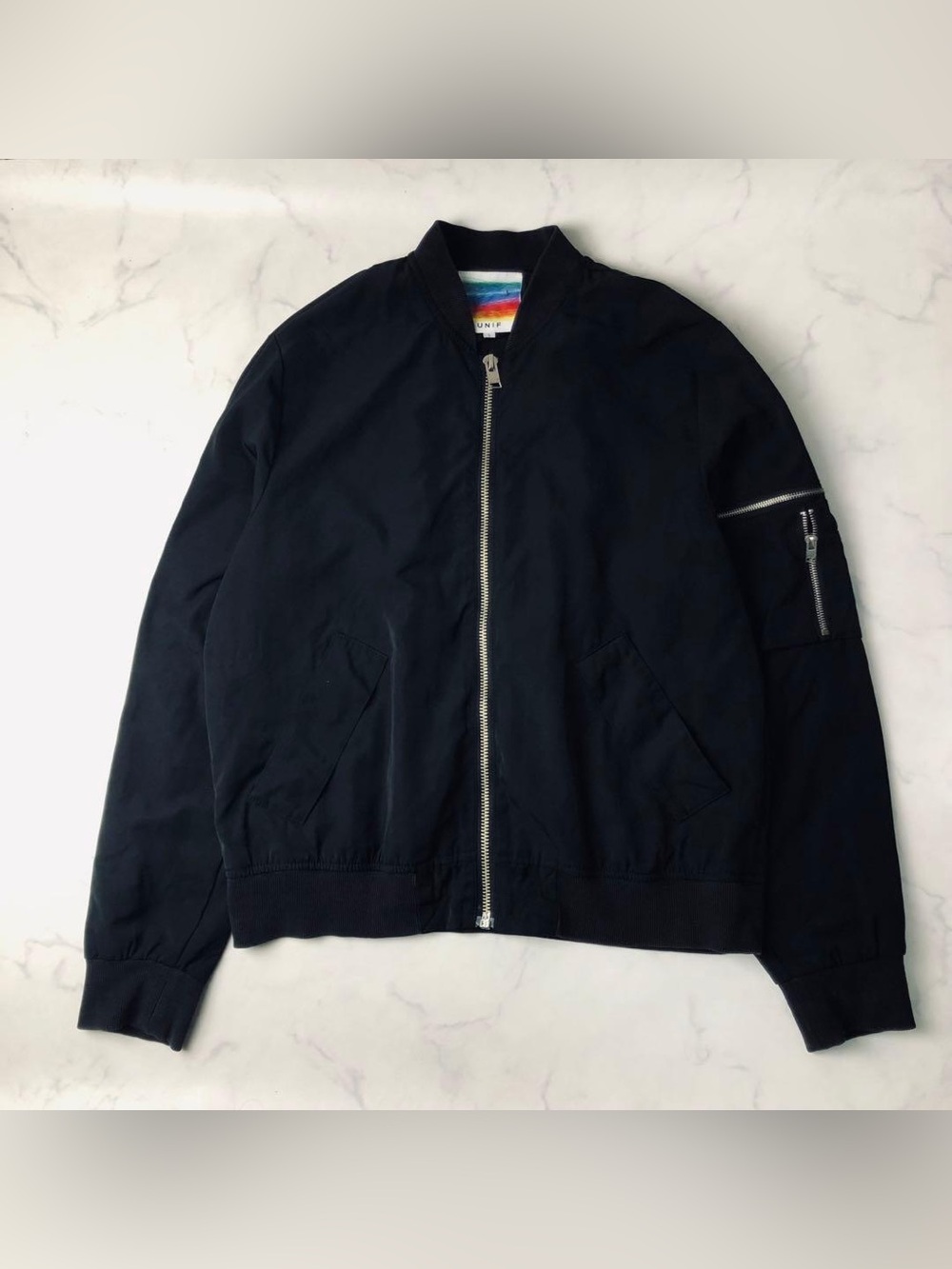 UNIF MA-1 Flight Jacket Black Size XS